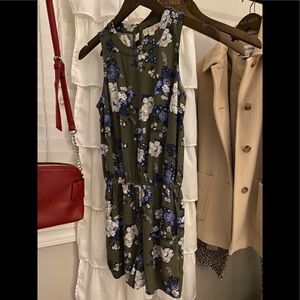 Pink Rose Floral Romper